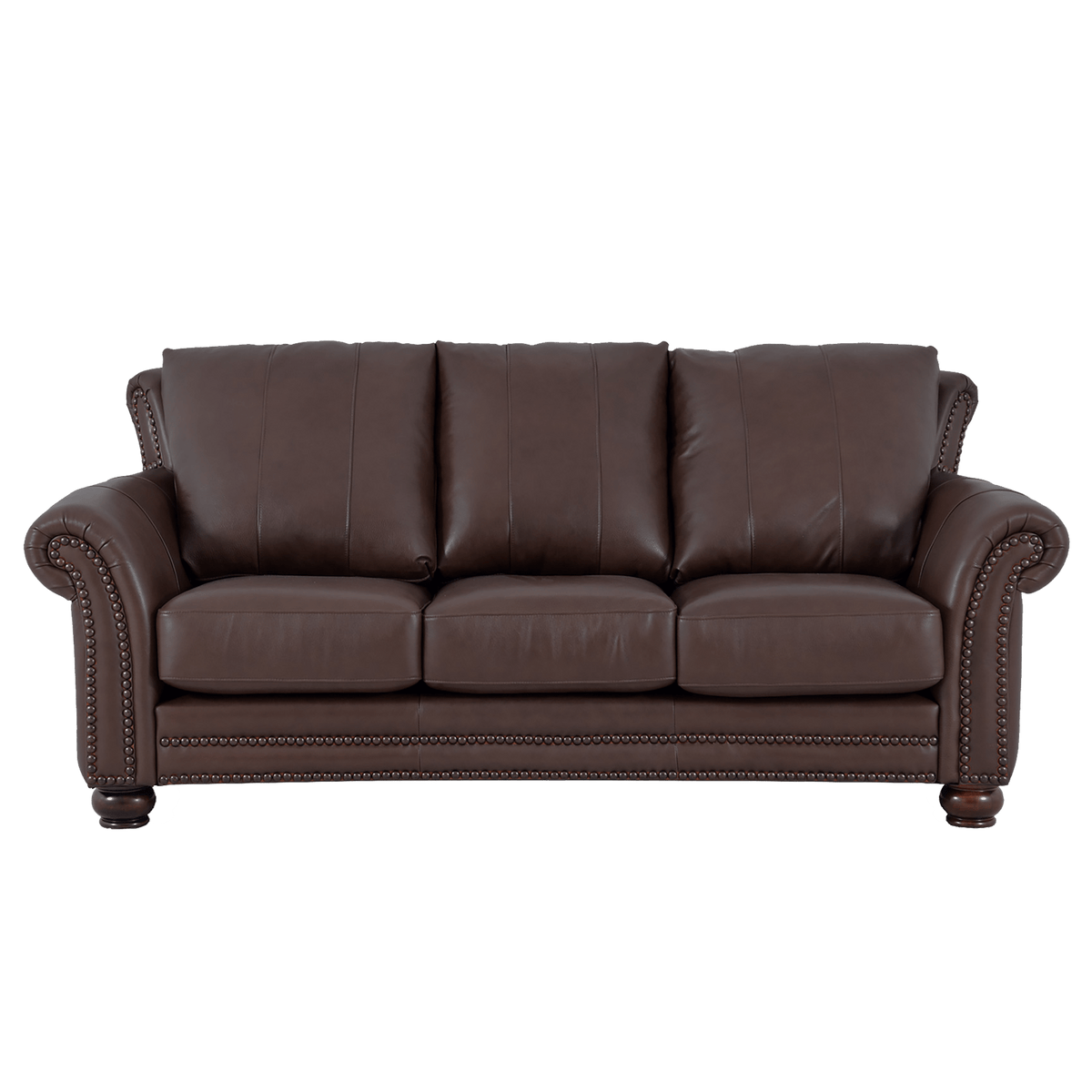 Clinton Genuine Leather Sofa With Nailhead Trim - Made in the U.S.A. - Coja