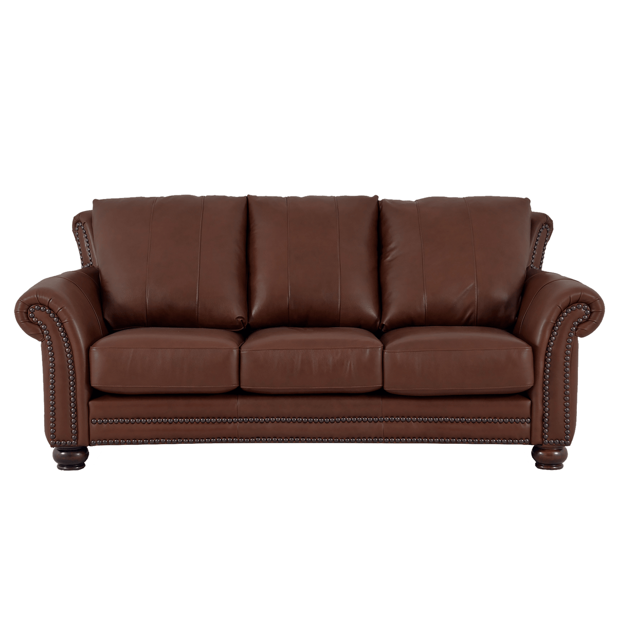 Clinton Genuine Leather Sofa With Nailhead Trim - Made in the U.S.A. - Coja
