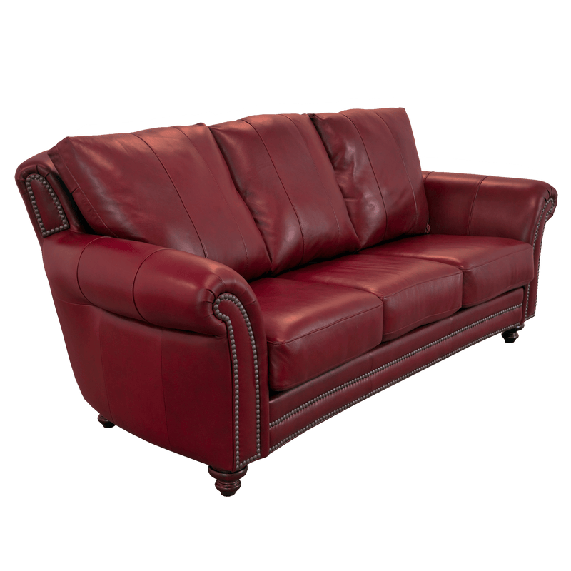 Clinton Genuine Leather Sofa With Nailhead Trim - Made in the U.S.A. - Coja