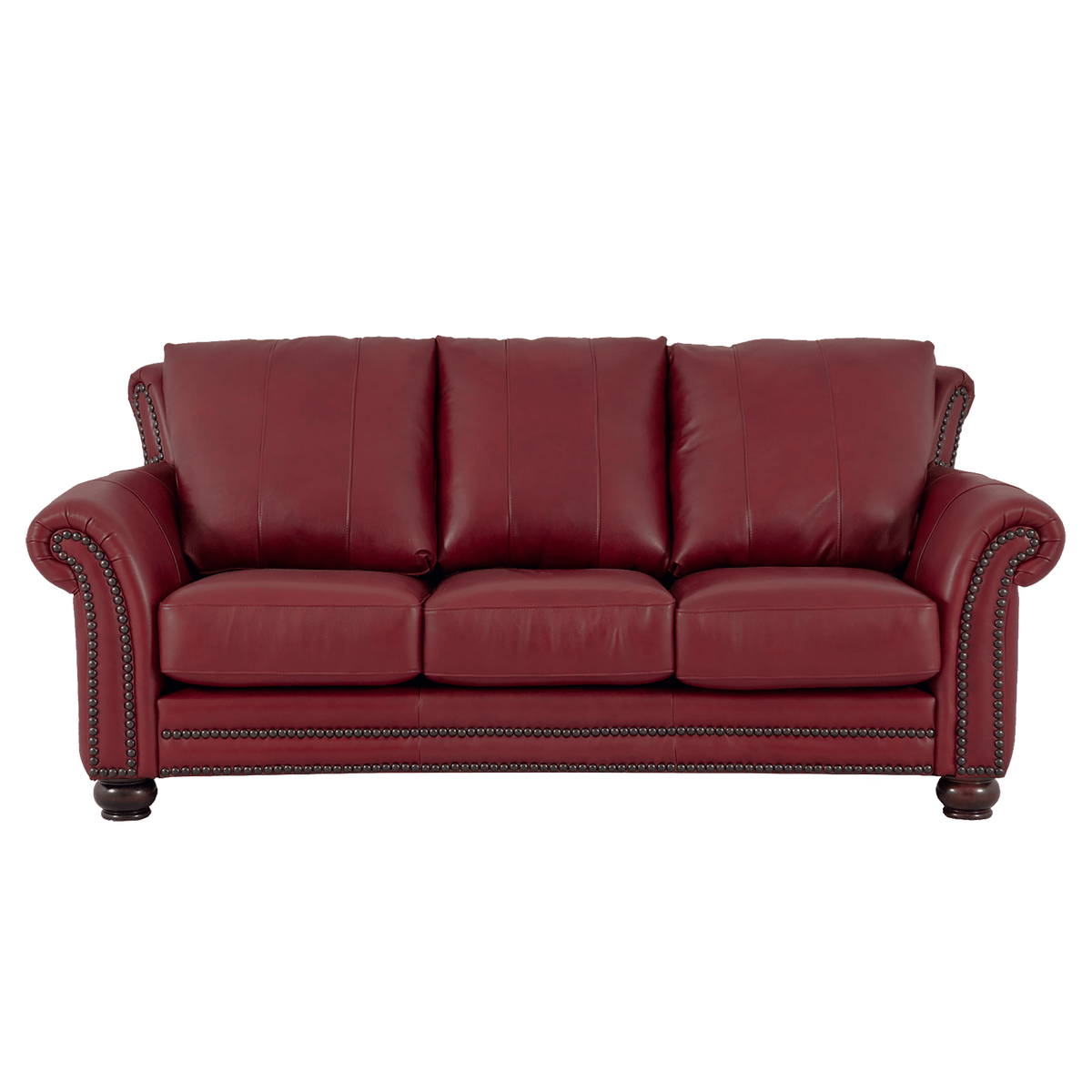 Clinton Genuine Leather Sofa With Nailhead Trim - Made in the U.S.A. - Coja