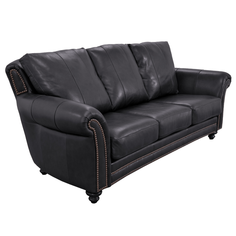 Clinton Genuine Leather Sofa With Nailhead Trim - Made in the U.S.A. - Coja