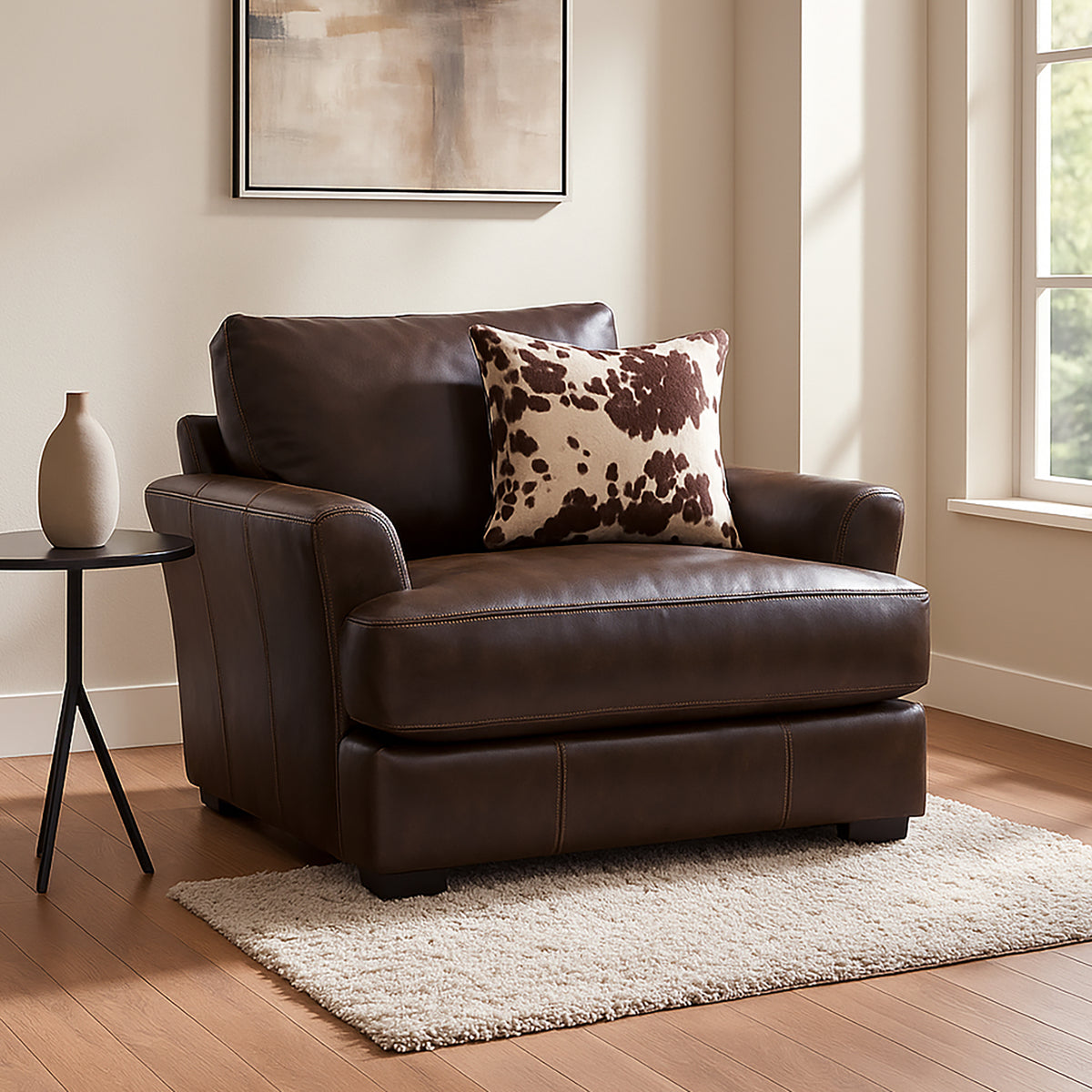 Cobbs Leather Chair, Dark Brown - Coja