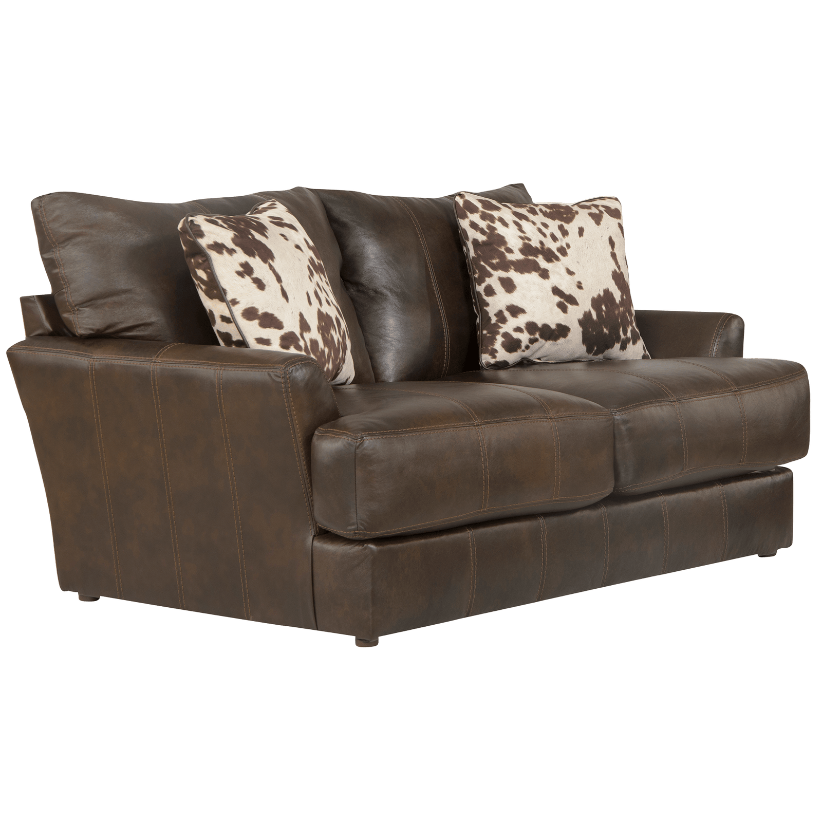 Cobbs Leather Loveseat, Dark Brown