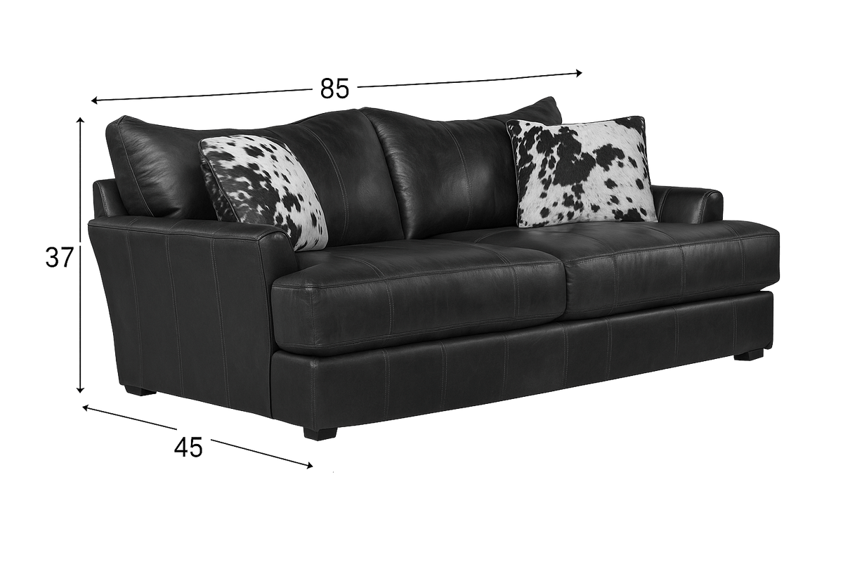 Cobbs Leather Sofa, Dark Brown - Coja