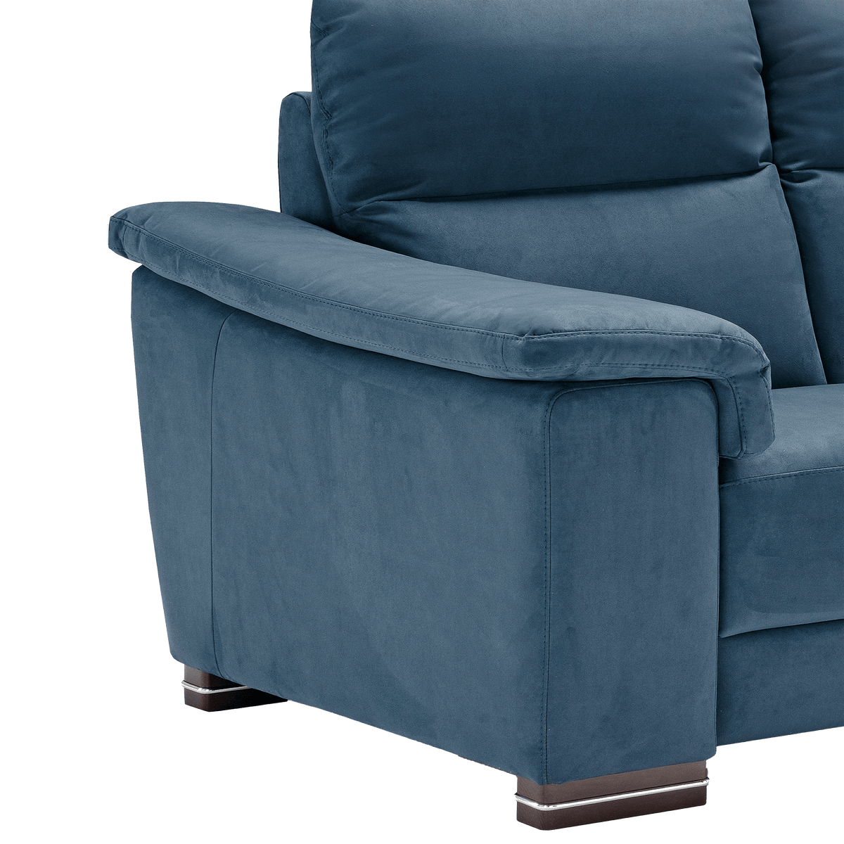 Coccola High - Back Italian Microfiber Sofa – Blue - Coja