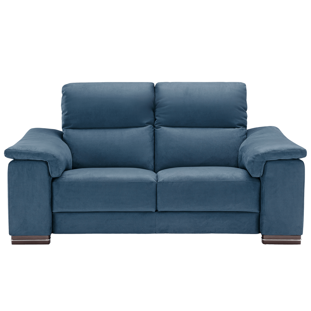 Coccola High - Back Italian Microfiber Loveseat – Blue - Coja