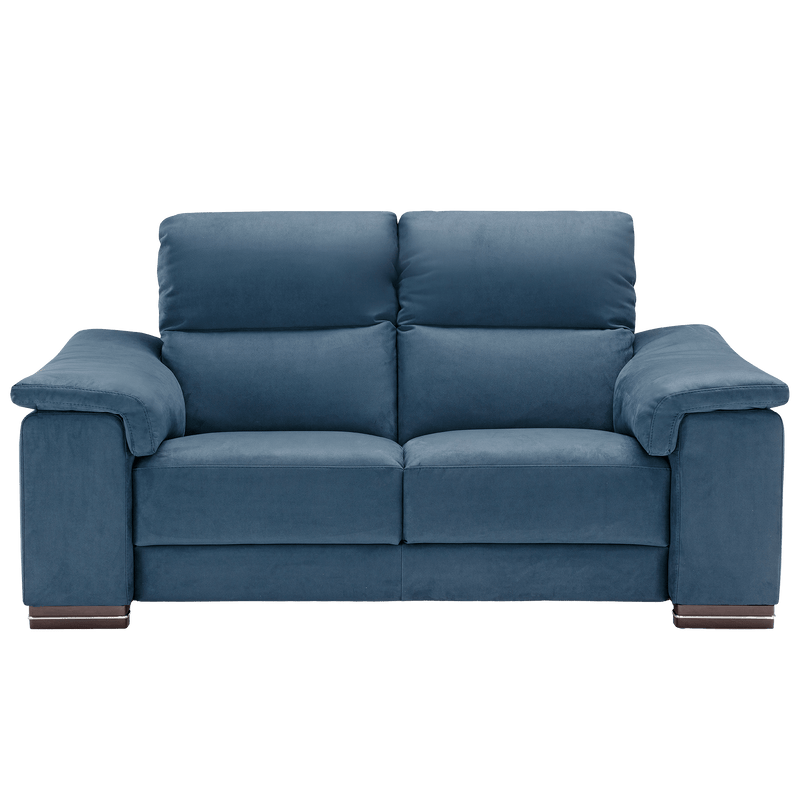 Coccola High - Back Italian Microfiber Loveseat – Blue - Coja