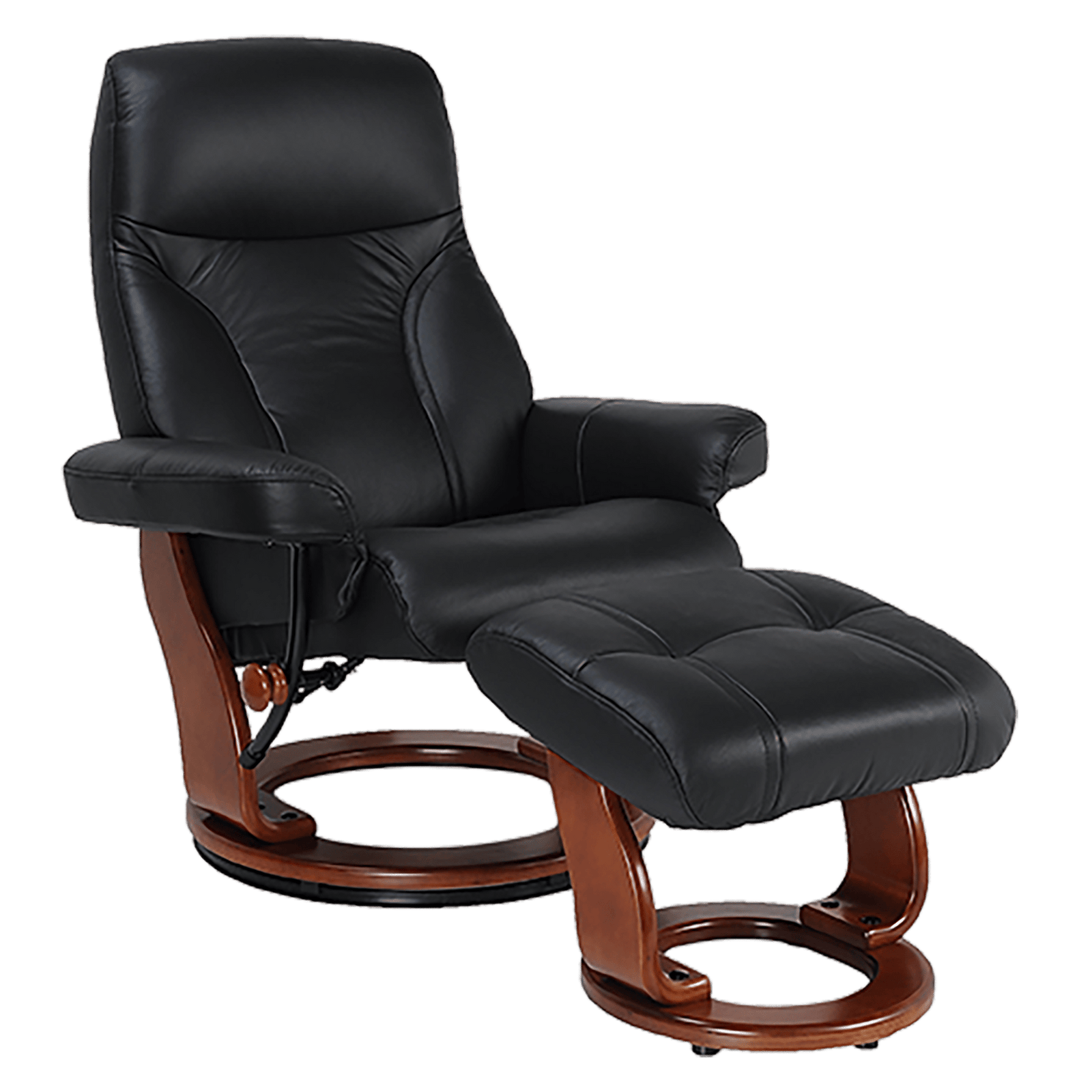 Cortina Leather Swivel Recliner and Ottoman - Coja
