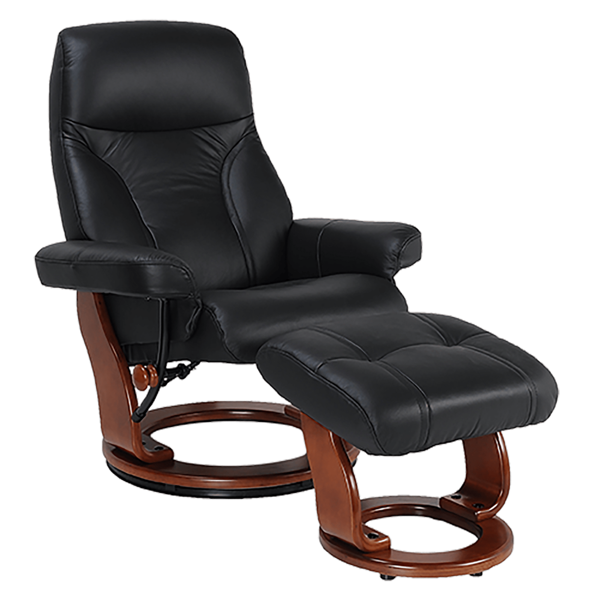 Cortina Leather Swivel Recliner and Ottoman