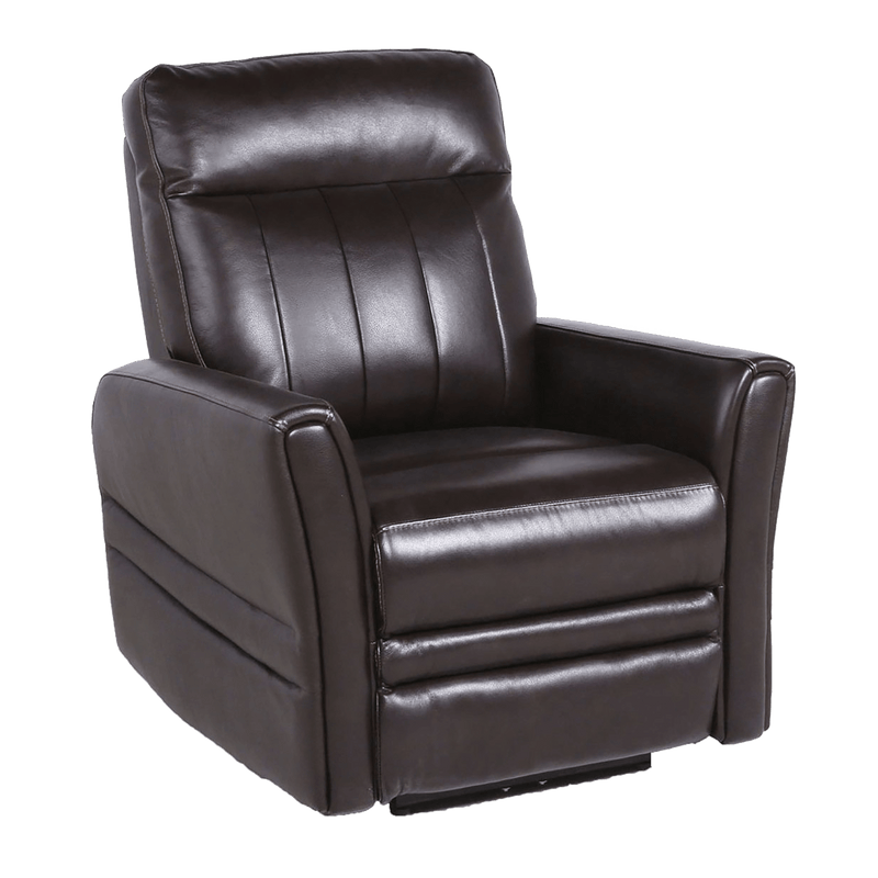 Coslada Leather Power Recliner Chair with Articulating Headrest, Dark Brown