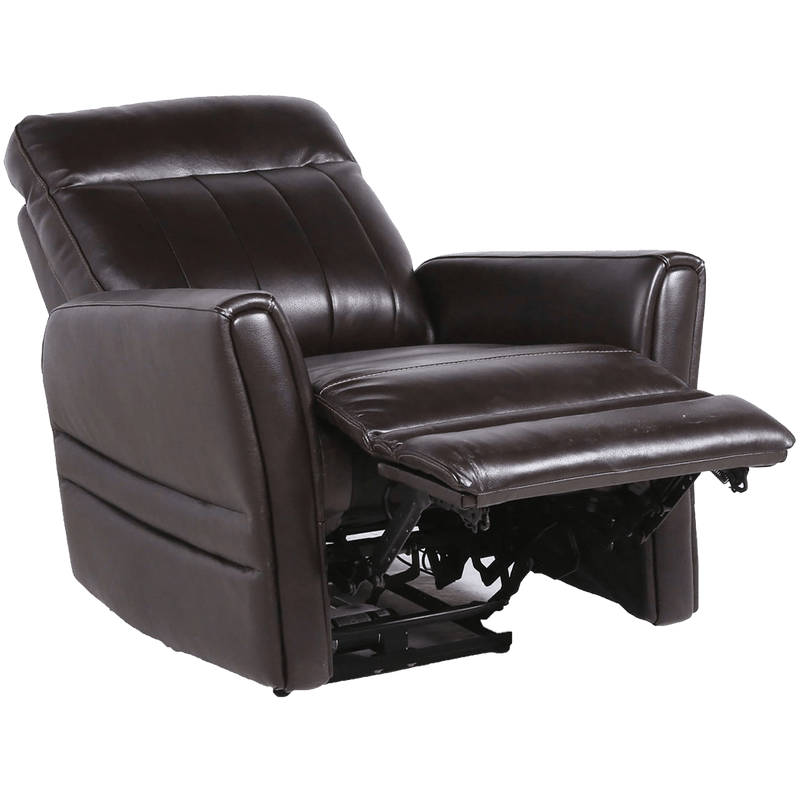 Coslada Leather Power Recliner Chair with Articulating Headrest, Dark Brown