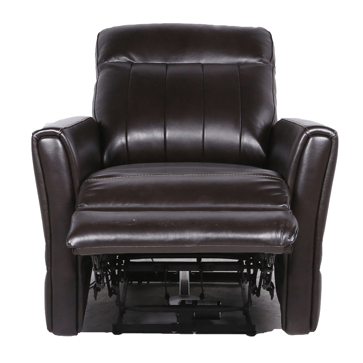 Coslada Leather Power Recliner Chair with Articulating Headrest, Dark Brown