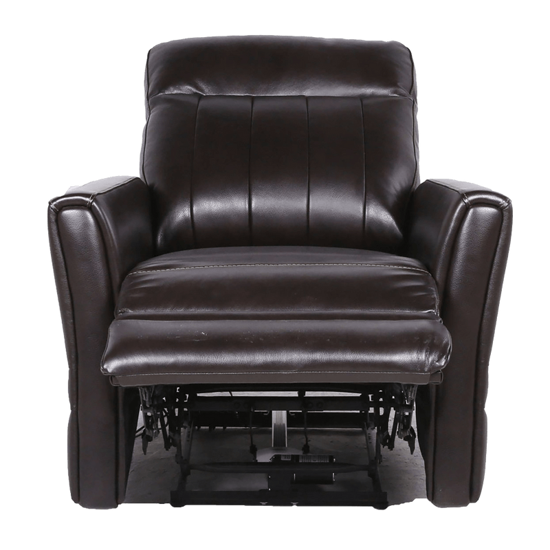 Coslada Leather Power Recliner Chair with Articulating Headrest, Dark Brown