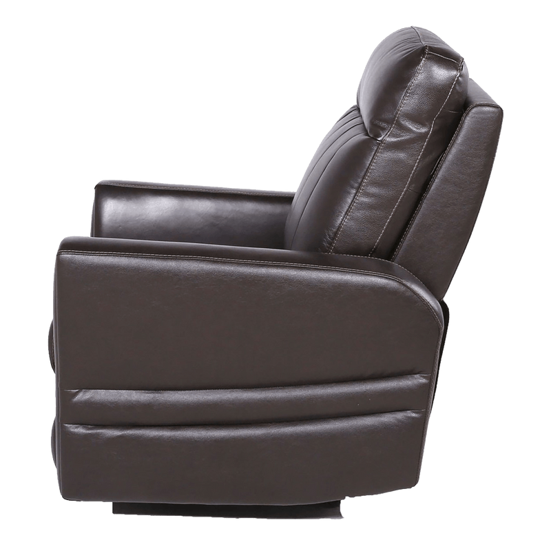 Coslada Leather Power Recliner Chair with Articulating Headrest, Dark Brown