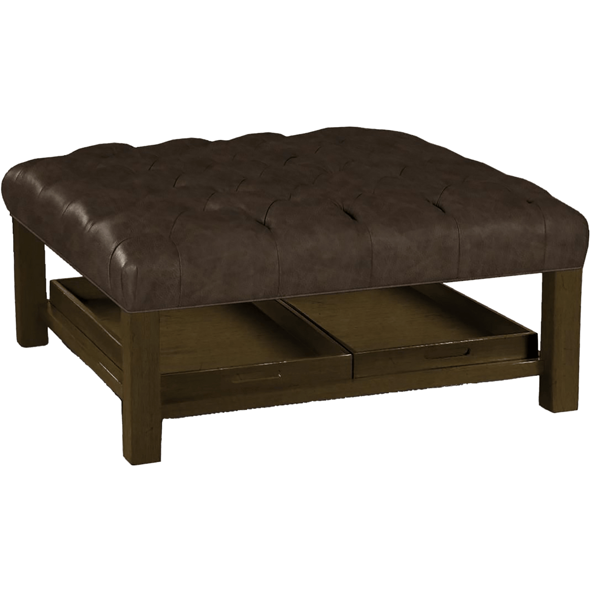 Cristle Genuine Leather Ottoman - Made in U.S.A. - Coja