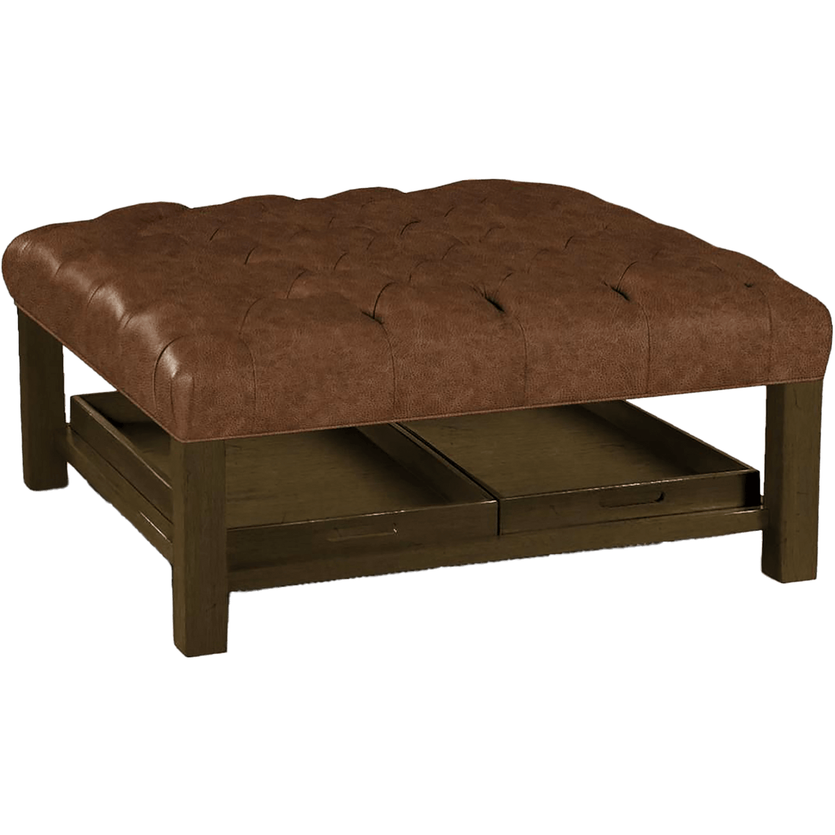 Cristle Genuine Leather Ottoman - Made in U.S.A. - Coja