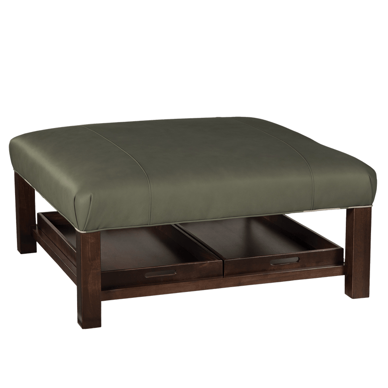 Damarri Genuine Leather Oversized Ottoman - Made in U.S.A. - Coja