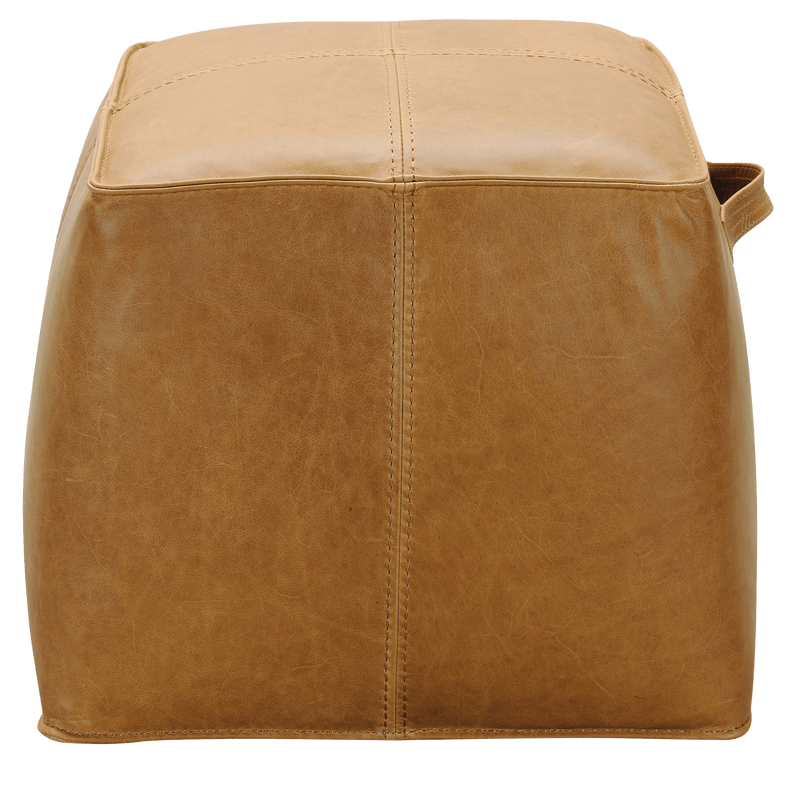 Daxton Small Leather Ottoman - Coja