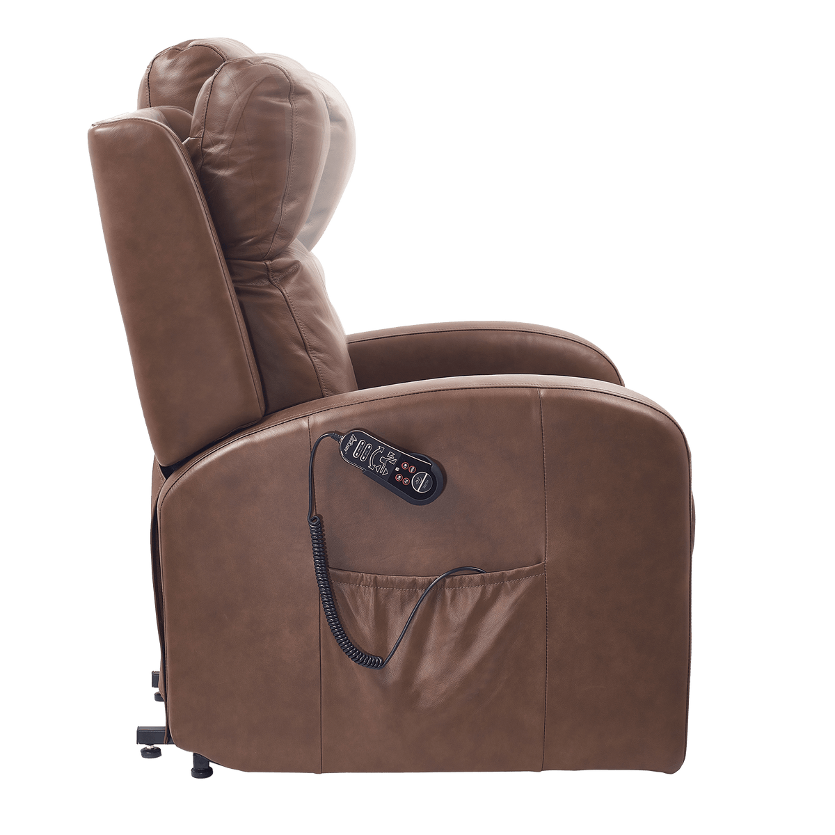 Deats Power Headrest and Lumbar Wellness Recliner, Leather