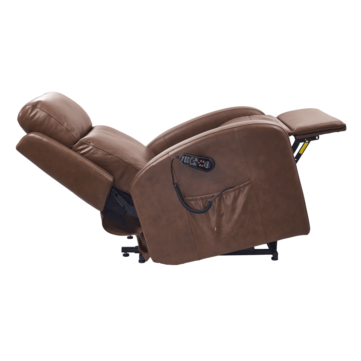 Deats Power Headrest and Lumbar Wellness Recliner, Leather