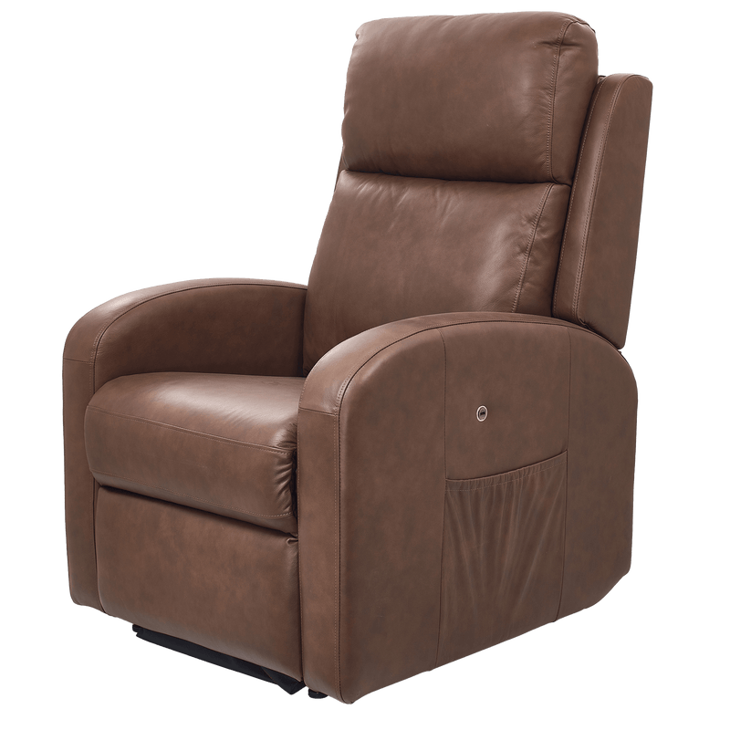 Deats Power Headrest and Lumbar Wellness Recliner, Leather