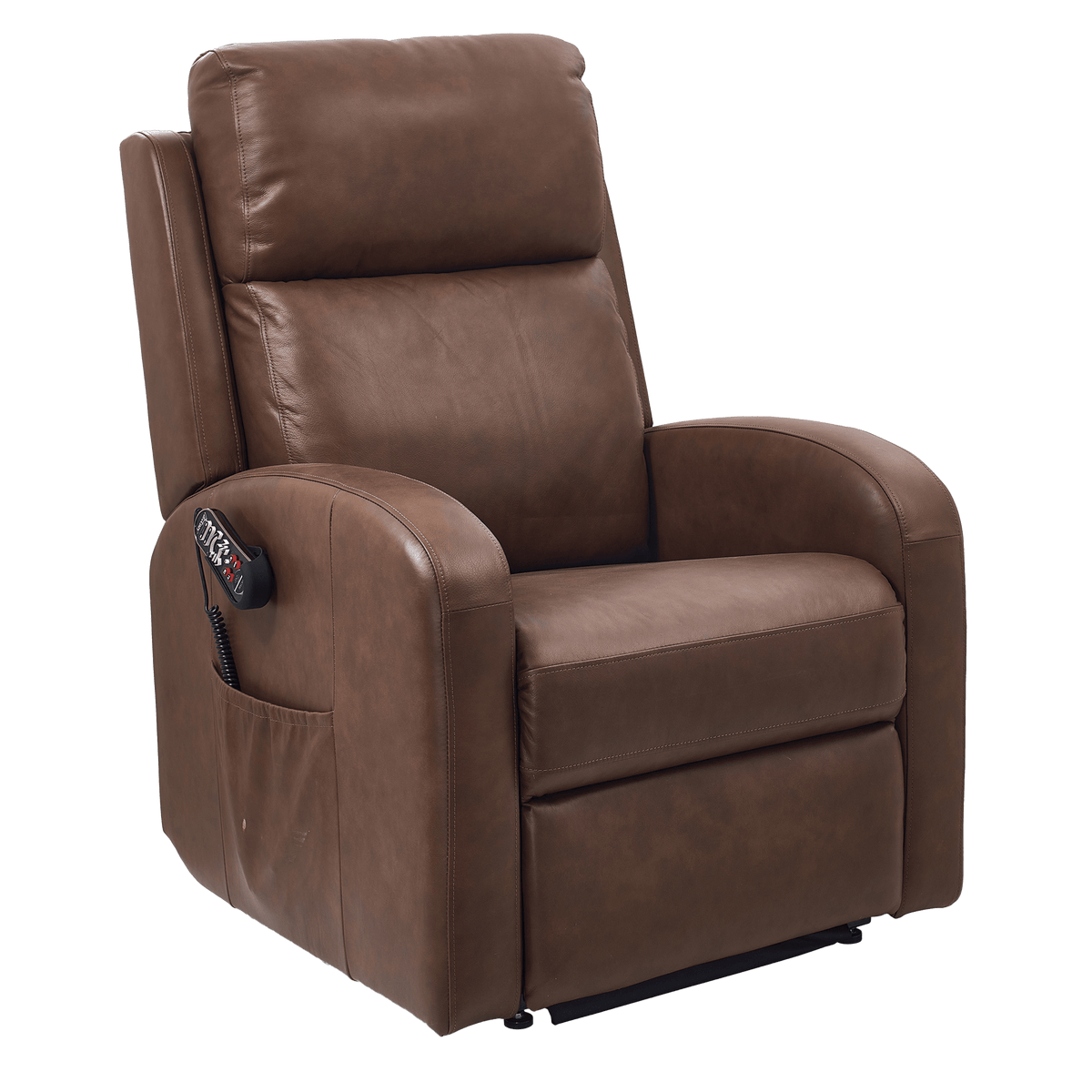 Deats Power Headrest and Lumbar Wellness Recliner, Leather