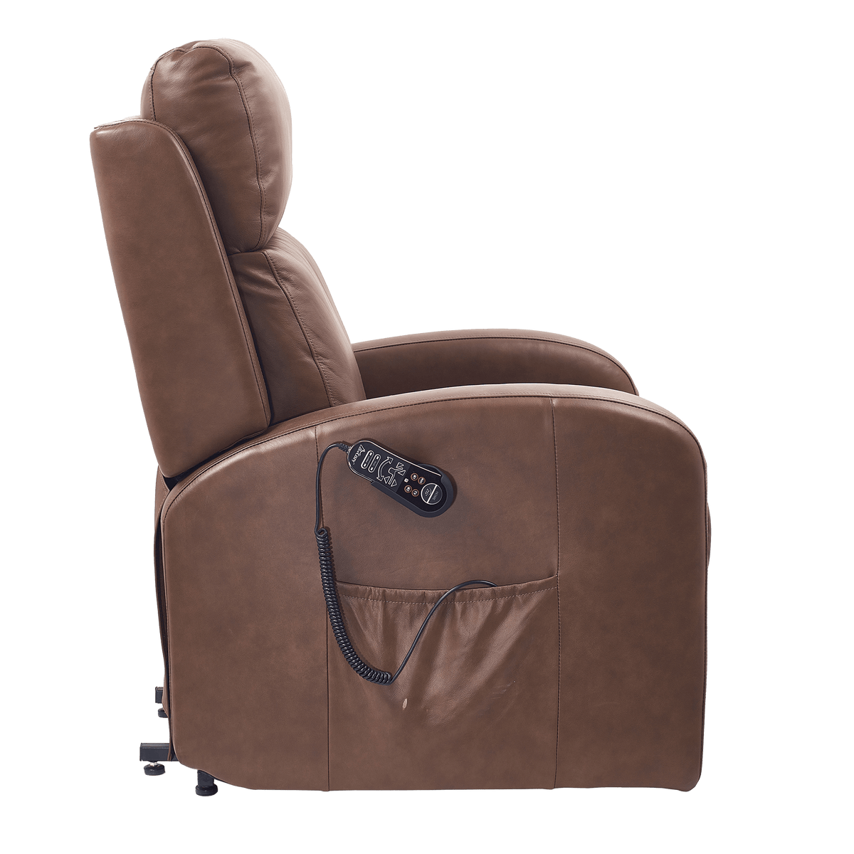 Deats Power Headrest and Lumbar Wellness Recliner, Leather