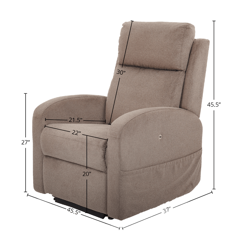 Deats Power Headrest and Lumbar Wellness Recliner, Fabric - Coja