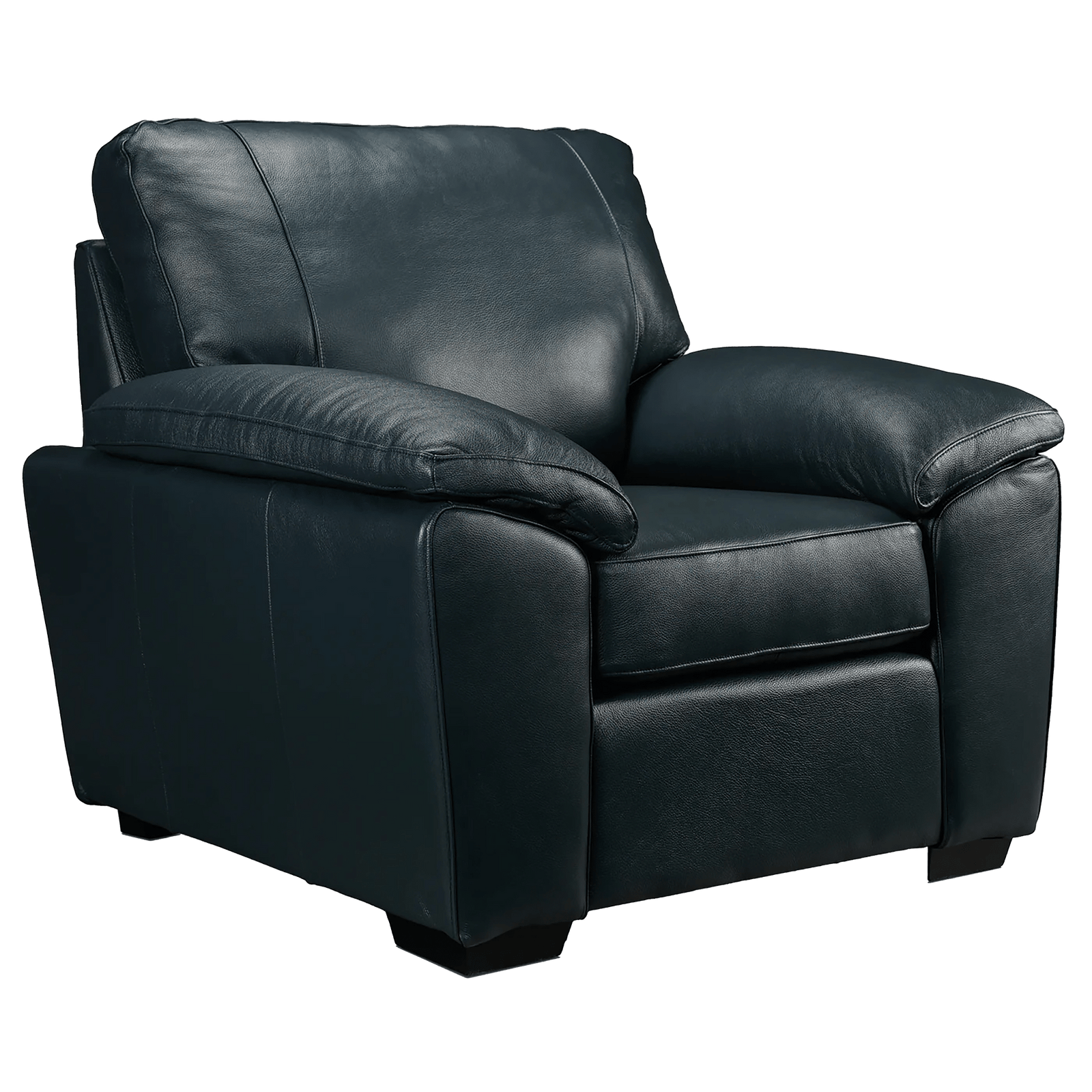 Deston Leather Chair, Navy Blue