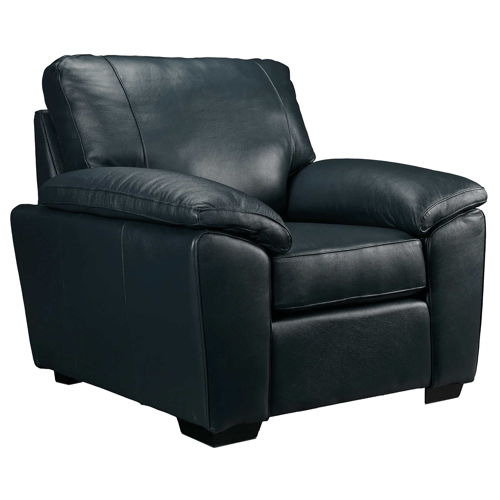 Deston Leather Chair, Navy Blue - Coja