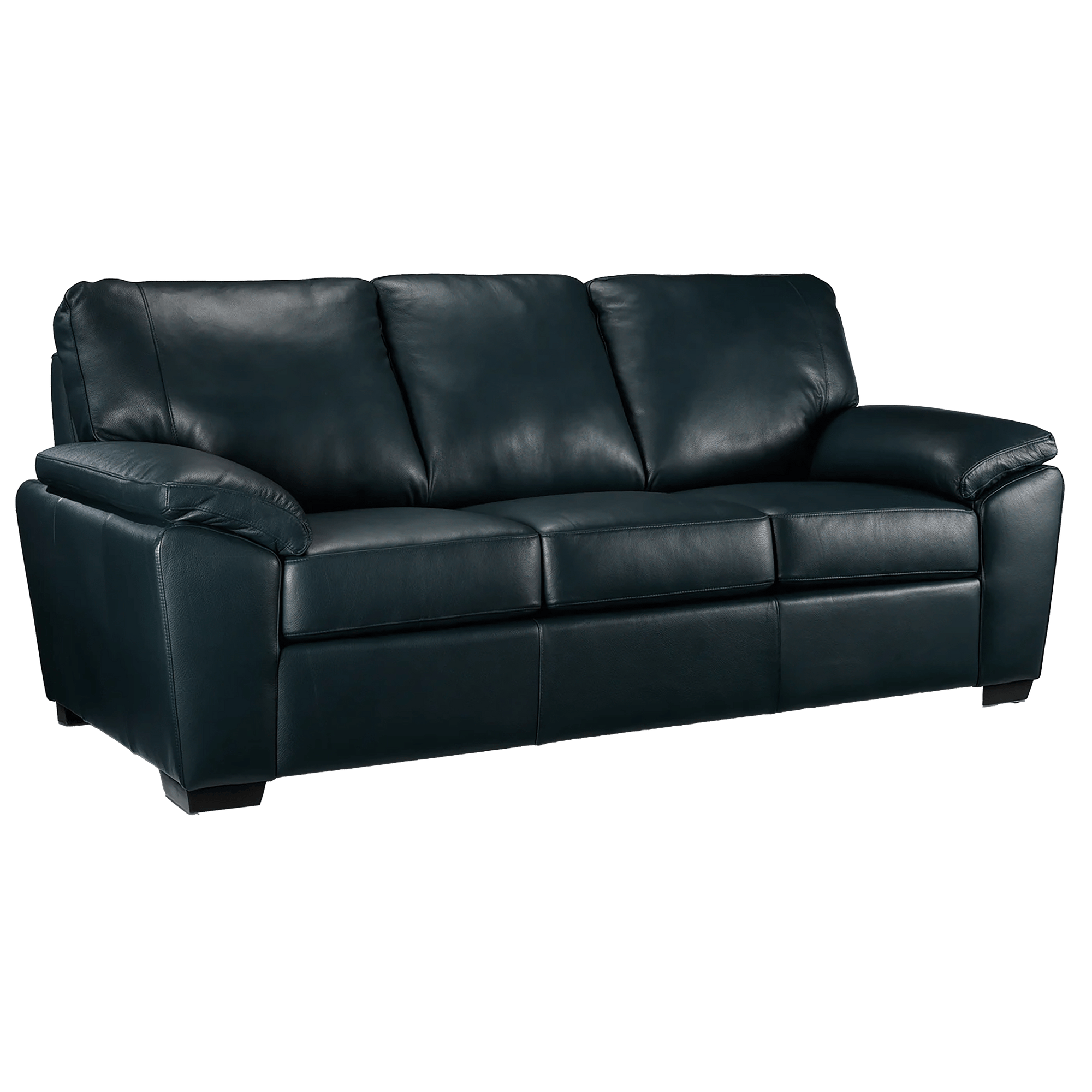 Deston Leather Sofa, Navy Blue - Coja