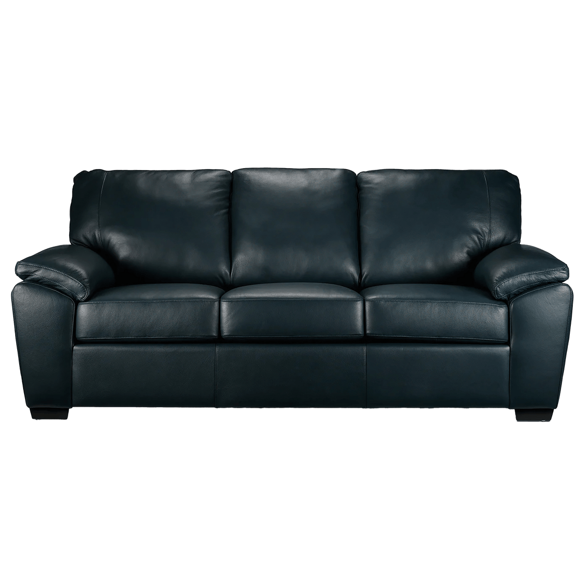 Deston Leather Sofa, Loveseat and Chair Set, Navy Blue - Coja