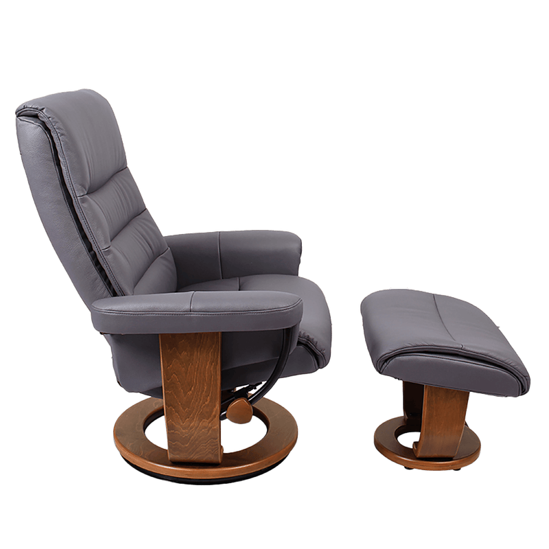 Devoe Swivel Recliner with Matching Ottoman - Coja