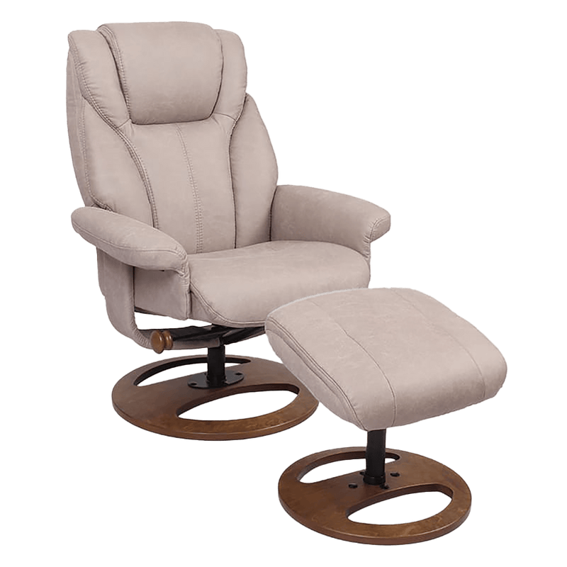 Douglas Ergonomic Swivel Recliner with Matching Ottoman - Coja