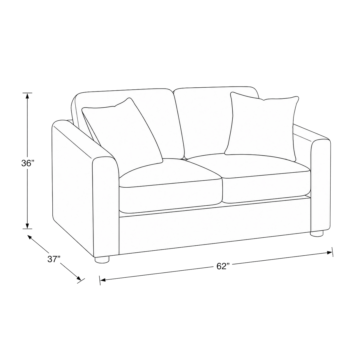 Driftmoor Fabric Loveseat with Accent Cushions