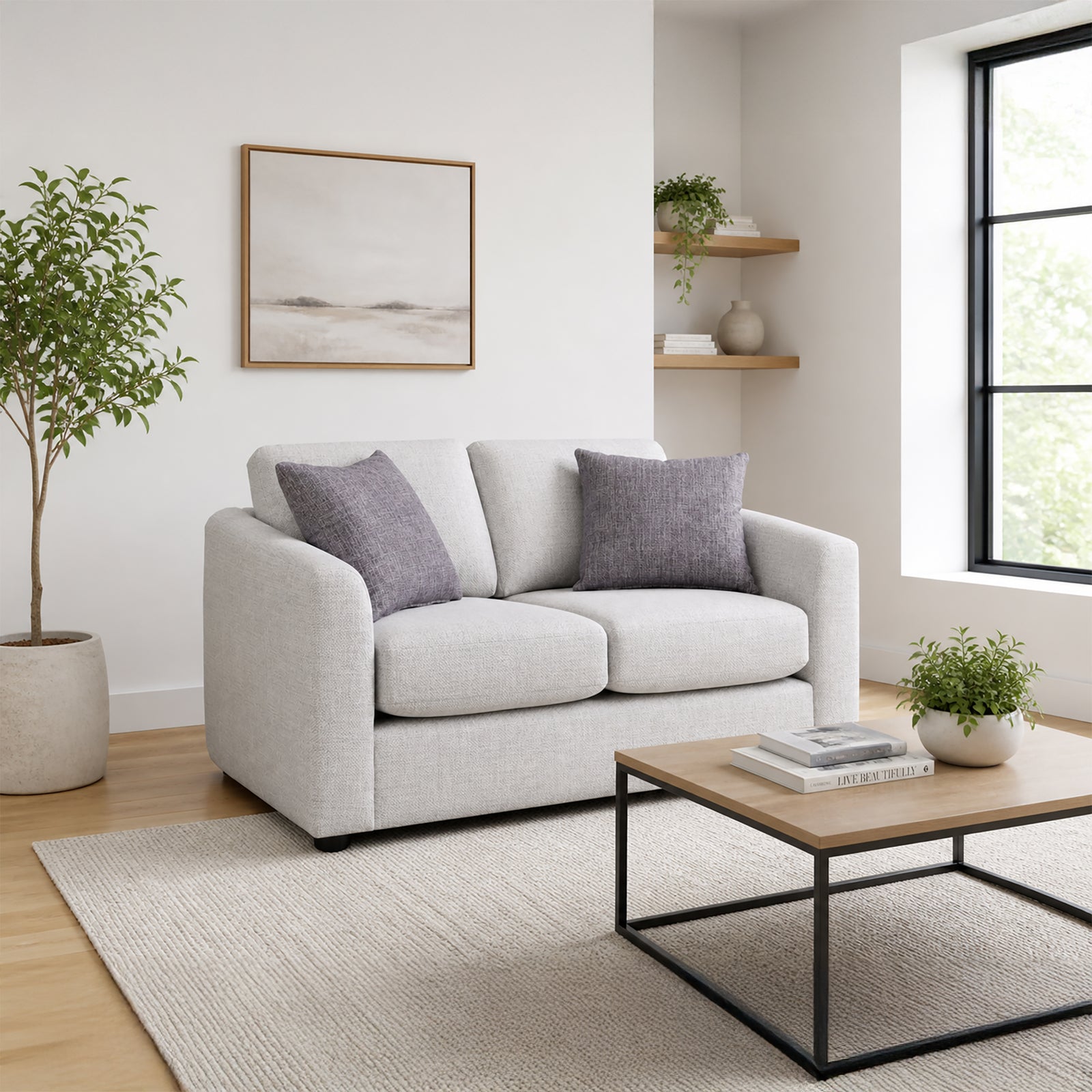 Driftmoor Fabric Loveseat with Accent Cushions