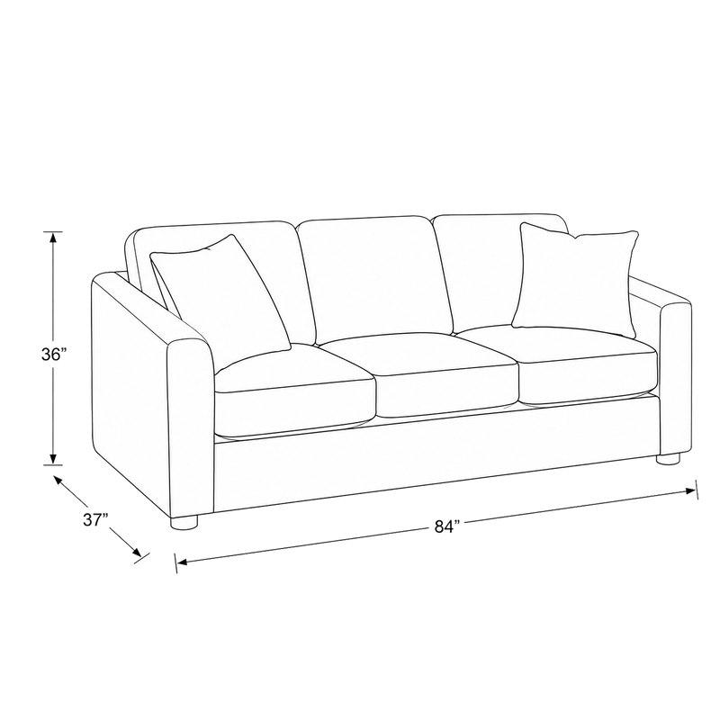 Driftmoor Fabric Sofa with Accent Cushions