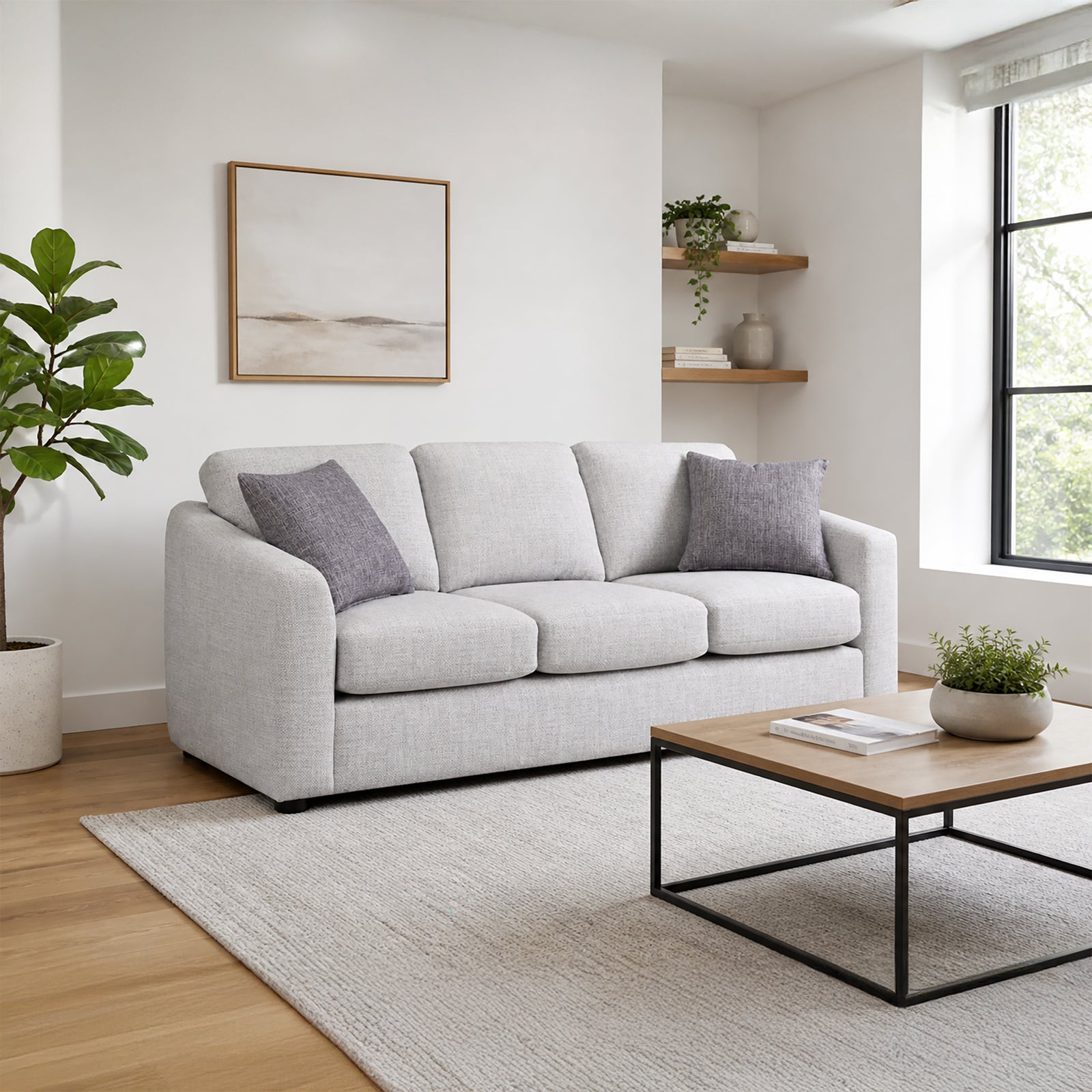 Driftmoor Fabric Sofa with Accent Cushions - Coja