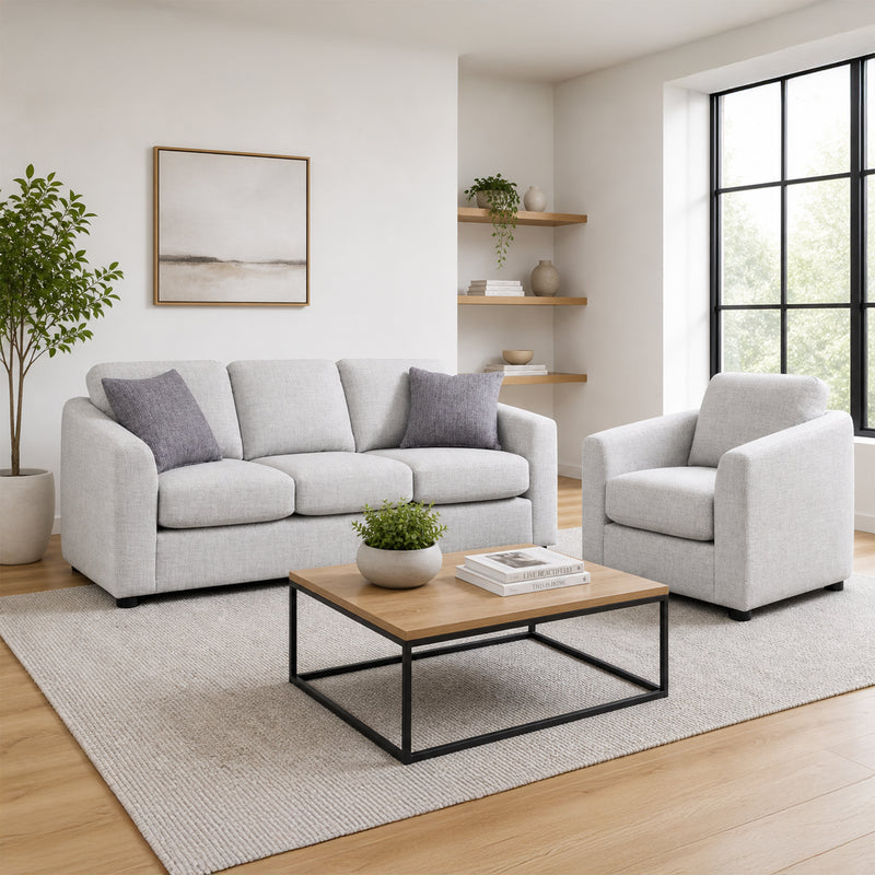 Driftmoor Fabric Sofa & Chair Set with Accent Cushions