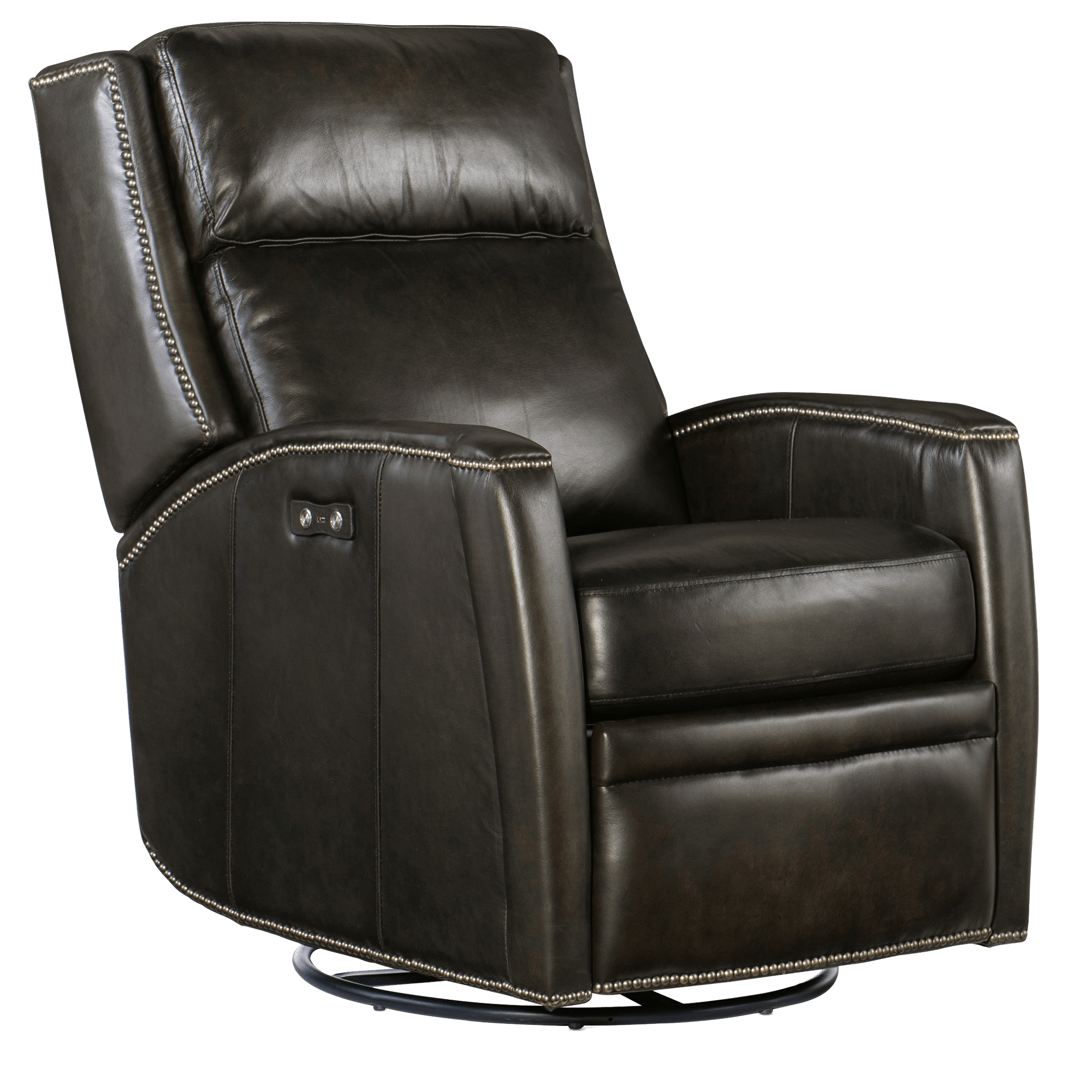 Dunsten Power Swivel Glider Recliner, Leather - Coja