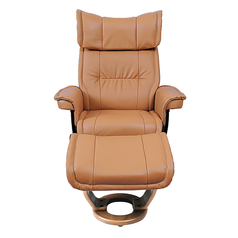 Elisia Upholstered Swivel Recliner and Ottoman - Coja