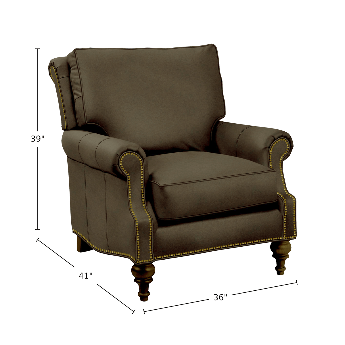 Everleigh Genuine Leather Armchair - Made in U.S.A. - Coja