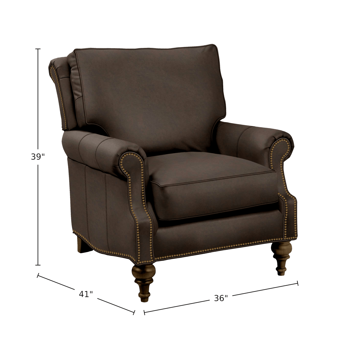 Everleigh Genuine Leather Armchair - Made in U.S.A. - Coja