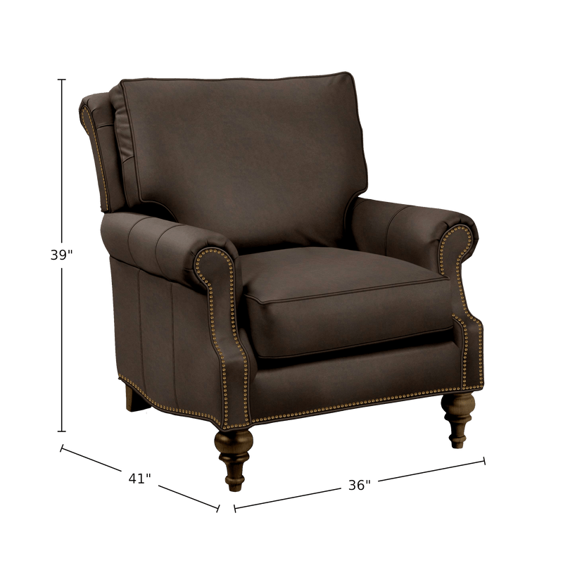 Everleigh Genuine Leather Armchair - Made in U.S.A. - Coja