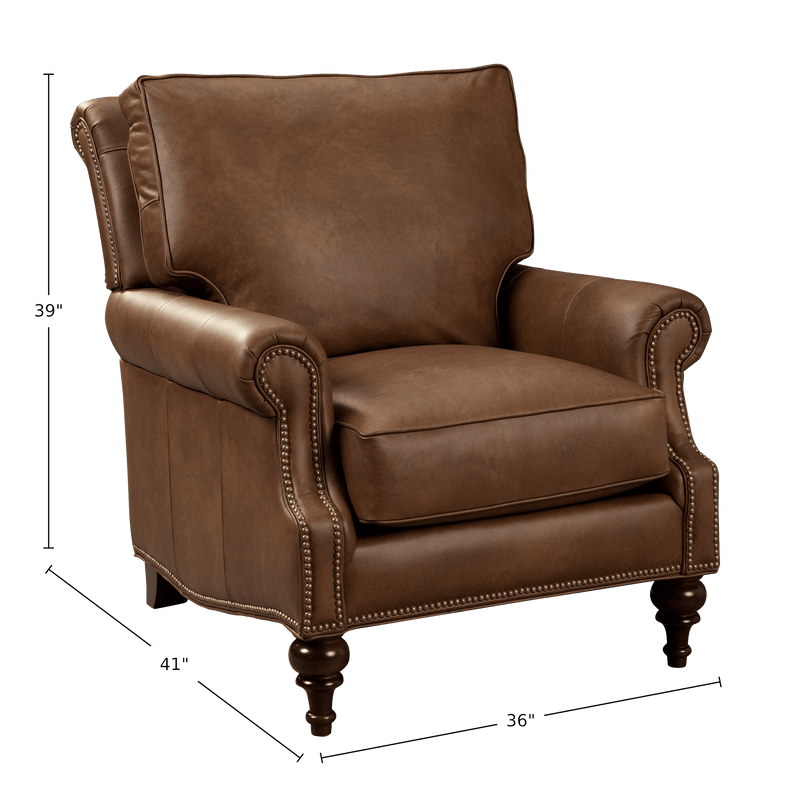 Everleigh Genuine Leather Armchair - Made in U.S.A. - Coja