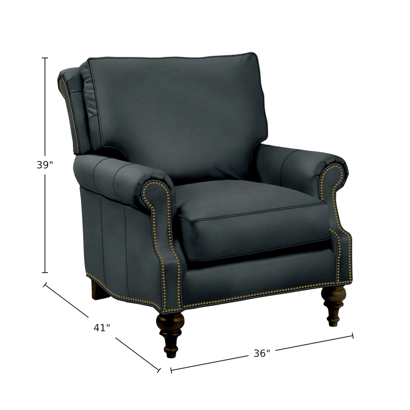 Everleigh Genuine Leather Armchair - Made in U.S.A. - Coja