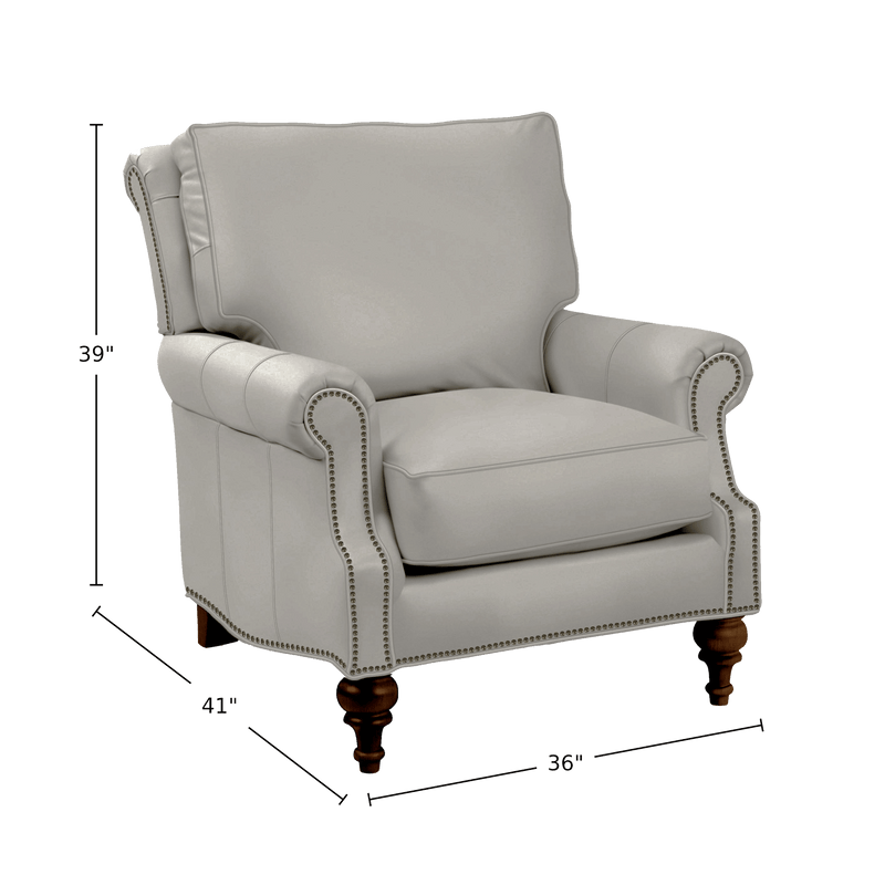 Everleigh Genuine Leather Armchair - Made in U.S.A. - Coja