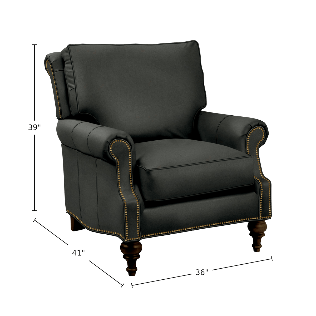 Everleigh Genuine Leather Armchair - Made in U.S.A. - Coja