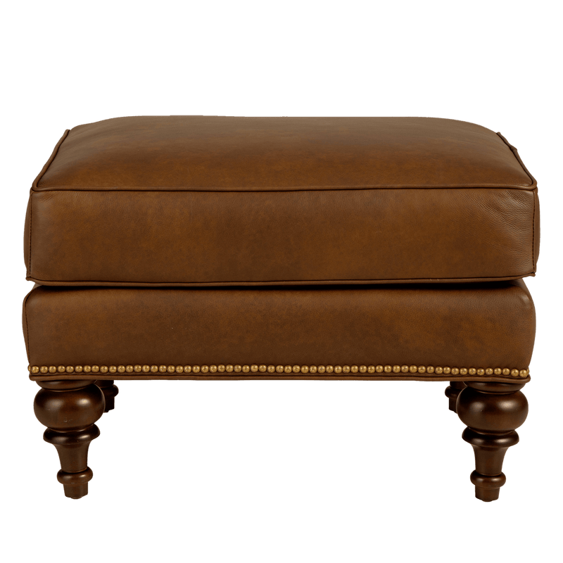 Everleigh Genuine Leather Ottoman - Made in U.S.A. - Coja