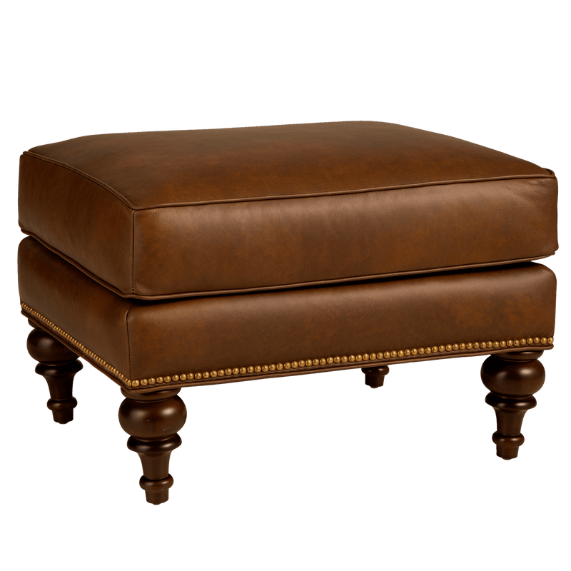 Everleigh Genuine Leather Ottoman - Made in U.S.A. - Coja